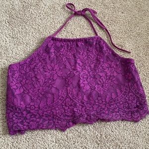 Purple halter top